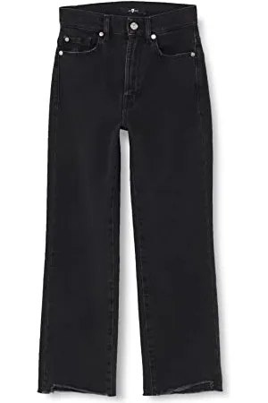 7 for all Mankind Damen Logan Stovepipe Collide With Angled Hem Jeans, , 26W / 26L EU