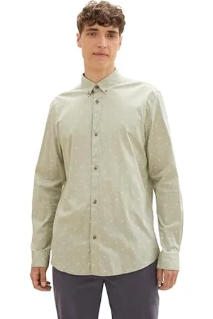 TOM TAILOR Herren Slim Fit Hemd mit Muster, , L