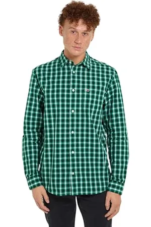Tommy Hilfiger Herren Hemd Check Shirt Langarm, (Green Malachite Check), 3XL