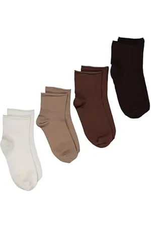 Ulla Popken Damen 4er Pack, Schaft, Bambus-Viskose Strümpfe, , One Size