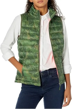 Amazon Damen Leichte, Wasserbeständige Pufferweste, Verstaubar, , S