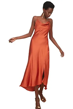 Trendyol Damen Degaje-kragenkleid. Dress Nacht, , 38