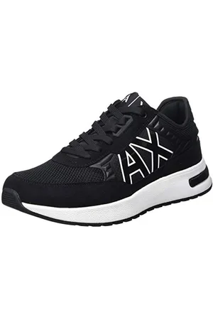 Armani Exchange Herren Dusseldorf Embossed Geometric Motifs Sneakers, , 42 EU