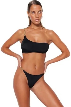 Trendyol Damen Women Waist Normal Trotter Bikini Bottom Baby Badebekleidung, Black, 42
