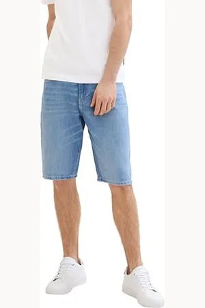 TOM TAILOR Herren Morris Relaxed Fit Shorts, Used Light Stone Blue Denim, 31