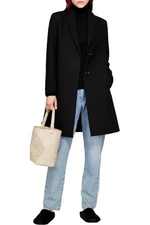 Sisley Womens 20BFLN016 Wool Coat, , 40