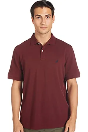 Nautica Herren Short Sleeve Solid Cotton Pique Poloshirt, , M EU