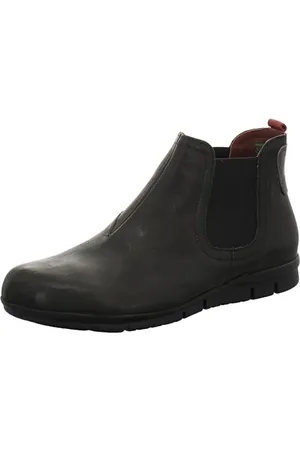 Think! Herren King Leder gefütterte nachhaltige Chelsea-Boots, 0000 SCHWARZ/Kombi, 41 EU