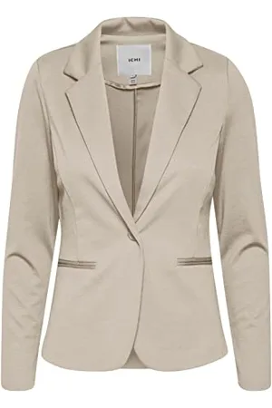 Ichi IHKATE BL Damen Blazer Kurzblazer Jacke Ein-Knopf-Blazer mit Stretch und Reverskragen, Größe:XXL, Farbe: