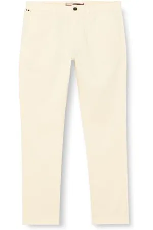 Tommy Hilfiger Herren Hose Bleecker Chino Slim Fit, Weiß (Calico), 28W/36L