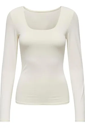 ONLY Damen Onlea L/S Deep Neck Top Jrs, , XXS