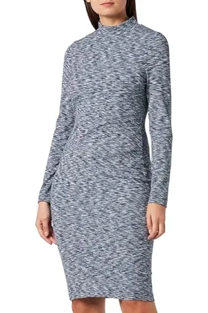 QS by s.Oliver Damen Midi Kleid Blue 48