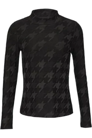 QS by s.Oliver T-Shirt mit Hahnentrittmuster 40