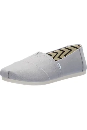 TOMS Damen Alpargata Flacher Slipper, Drizzle Grey Recyceltes Baumwollleinen, 37 EU