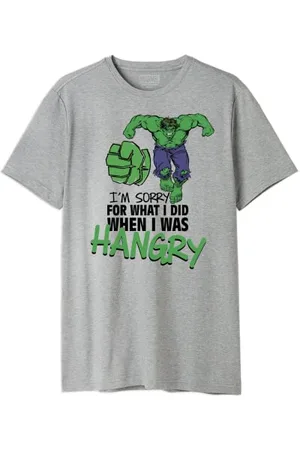 Marvel Herren Memarcots276 T-Shirt, Grau meliert, L