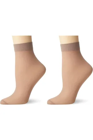 Nur Die Söckchen 30 DEN semi-blickdichte transparente Nylon Socken mit Komfortbund unsichtbar matte Optik Damen