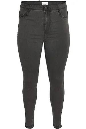 Noisy May Damen Nmcallie Hw Vi069dg Curve Noos Jeanshose, Gris Clair, 46W / 30L EU