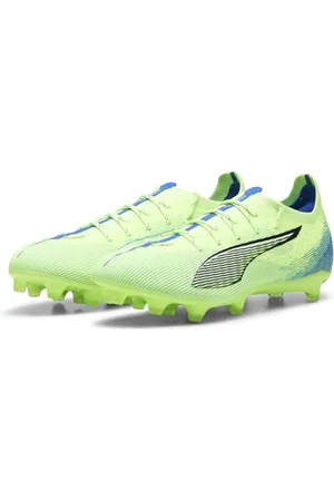 PUMA Unisex Ultra 5 PRO FG/AG Soccer Shoe, Fizzy Apple White-BLUEMAZING, 42 EU