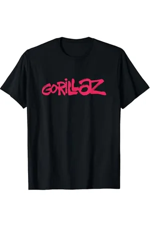 Gorillaz Brush Logo Pink T-Shirt