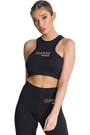Gianni Kavanagh Damen Black Gianni Crop Top T-Shirt, , X-Small