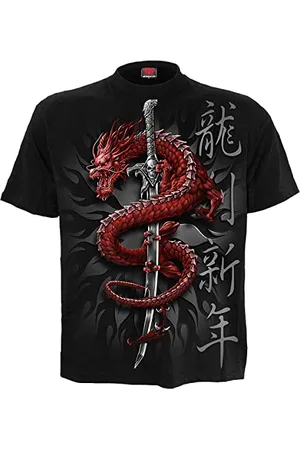 Spiral Oriental Dragon - T-Shirt - S