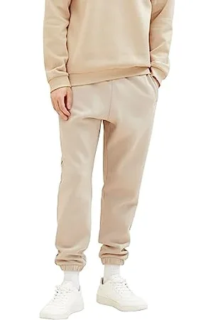 TOM TAILOR Herren 1037628 Jogginghose mit Gummizug am Fuß, 11704-silver Ecru, XL