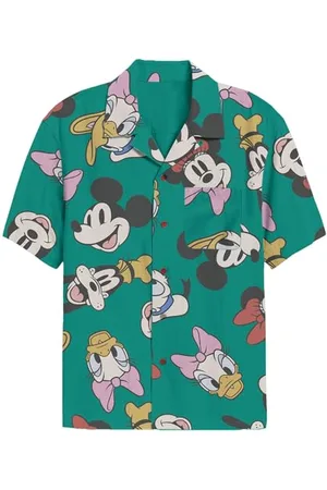 Disney Herren Mickey and Friends Shirt Hemd mit Button-Down-Kragen, , XL