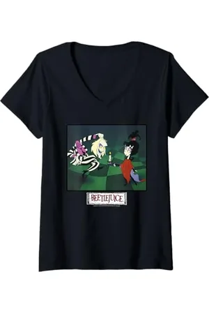 BEETLEJUICE Damen and Lydia Main Show Image T-Shirt mit V-Ausschnitt