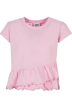 Urban classics Mädchen Girls Organic Volant Tee T-Shirt, , 158/164