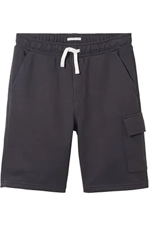 TOM TAILOR Jungen Kinder Sweat Cargo Shorts, coal grey, 140