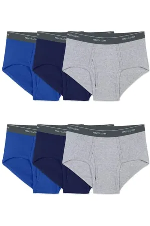 Fruit Of The Loom Herren Cotton Briefs, Tag Free & Moisture Wicking, Assorted Color Multipacks Slip, , XXX-Large Groß