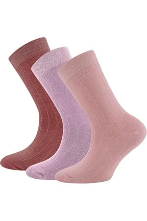 Ewers Retro-Chic Socken 3er-Pack Rippe für Kinder - Klassische Rippstruktur, trendige Farben und optimale Passform - Made in Germany - , Größe 39-42
