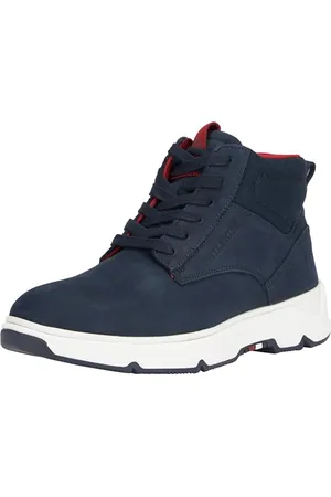 Tommy Hilfiger Herren Low Boot Stiefel Hybrid Chukka aus Leder, Blau (Desert Sky), 40