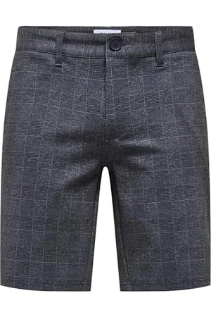 Only & Sons Herren ONSMARK 0209 Check Shorts NOOS Chinoshorts, , XL