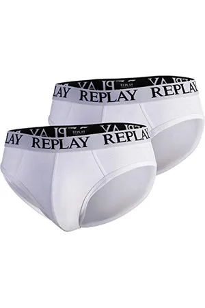 Replay Herren Slip mit Logobund, (Weiß), L