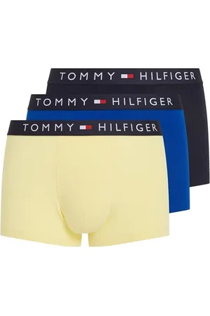 Tommy Hilfiger Herren 3er Pack Boxershorts Trunks Unterwäsche, Mehrfarbig (Ultra Blue/Des Sky/Country Yellow), XL