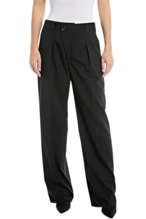 Replay Damen Stoffhose Lang, (Schwarz), 27