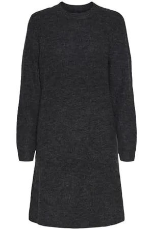 Pieces® Pcellen Ls O-Neck Knit Dress Noos Bc