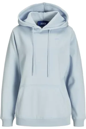 JJXX Damen JXABBIE RLX LS Every Hood SWT NOOS Hoodie, Skyway/Print:Powder Blue Logo, 36