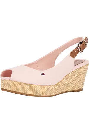 Tommy Hilfiger Damen Wedge Espadrilles Iconic Elba Sling Back Wedge Keilabsatz, Rosa (Whimsy Pink), 41