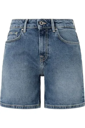 Pepe Jeans Damen Skinny Short Hw Shorts, Blau (Denim-HU5), 30W