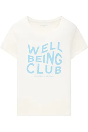 TOM TAILOR Mädchen Kinder T-Shirt mit Print 1035117, Weiß, 128