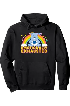 Care Bears Emotionally Exhausted Rainbow Grumpy Bear Icon Pullover Hoodie