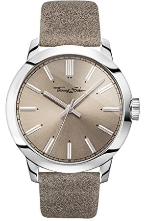Thomas Sabo Unisex Erwachsene Analog Mechanik Uhr mit Leder Armband WA0313-273-214-46