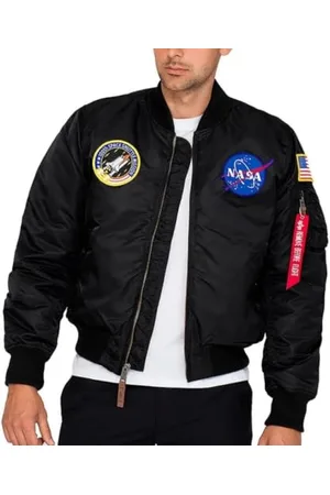 Alpha Industries Herren MA-1 VF NASA Bomberjacke, Black, X-Large