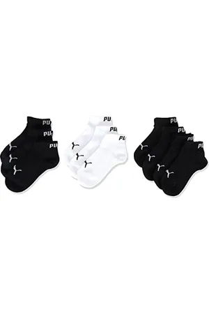 PUMA Kinder Quarter Socken, Schwarz/Weiß, 23/26 (10er Pack)
