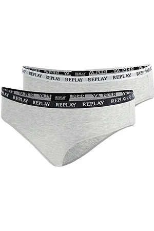 Replay Damen Slip 2er-Set, (Grau), L