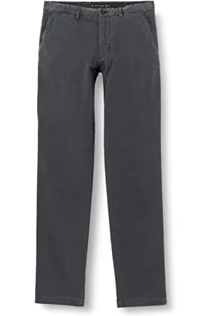 Tommy Hilfiger Herren Chino Hose Denton TH Flex Satin GMD mit Stretch, Schwarz (Dark Ash), W30/L36