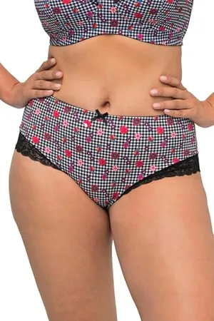 Ulla Popken Damen, große Größen, Brief, Houndstooth