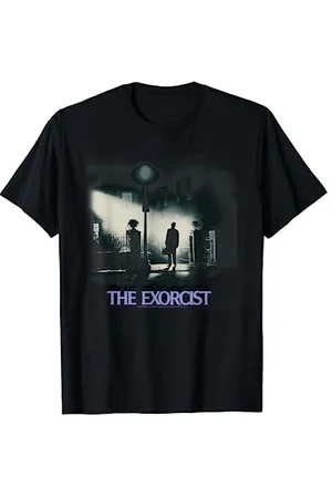 The Exorcist T-Shirt - Warner Bros Offizielles Lizenziertes Design - - Unisex - Klassische Passform - Halbarm - V-Ausschnitt - Klein/Medium - Polyester 100%